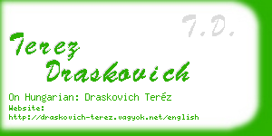 terez draskovich business card